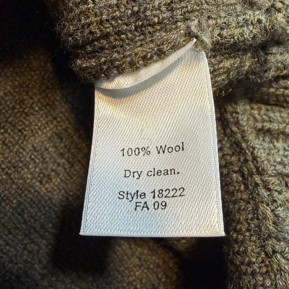 J CREW Wool Military Cardigan Sweater Army Green Small Vintage
